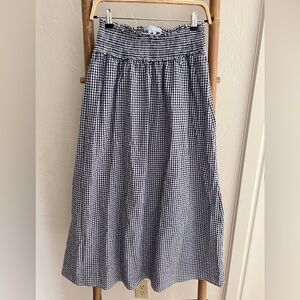 Hill House Delphine Nap Skirt Navy and White